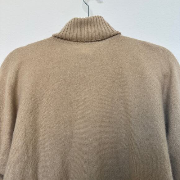 J. Crew 100% Cashmere Turtleneck Sweater in Tan Size Large - Picture 6 of 8